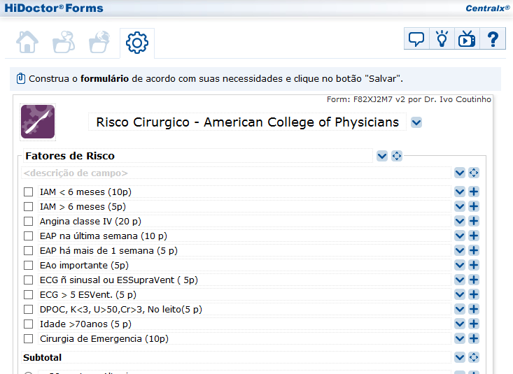 Constru&ccedil;&atilde;o de formul&aacute;rio