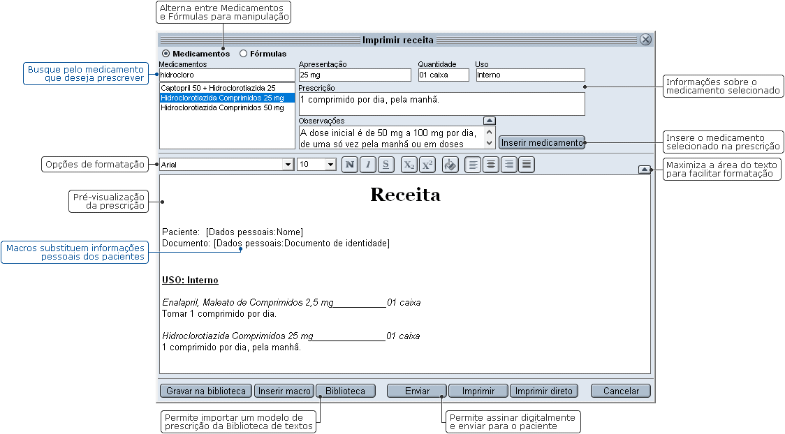 Prontu&aacute;rio do HiDoctor