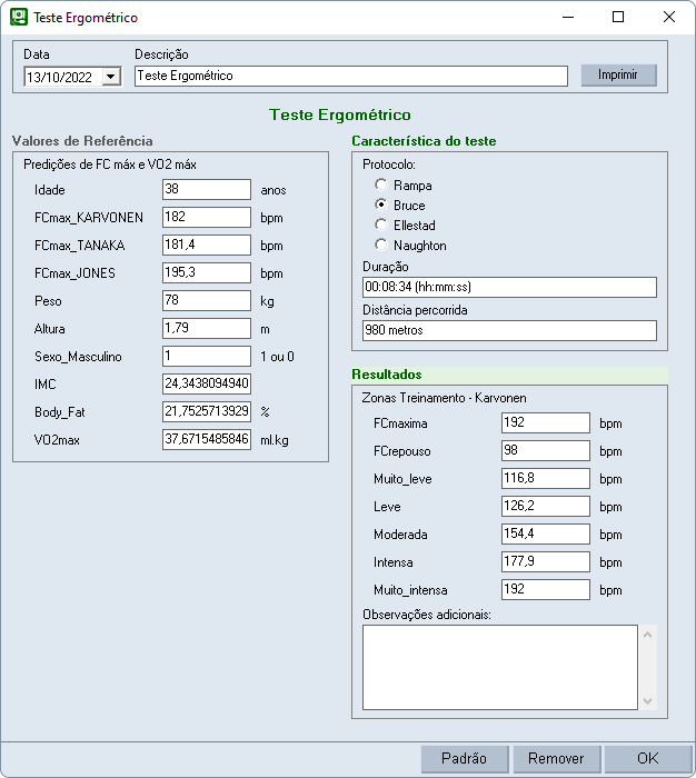 Um formul&aacute;rio personalizado preenchido
